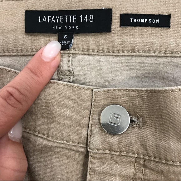 Lafayette Tan Thompson Straight Leg Pants - Picture 5 of 6